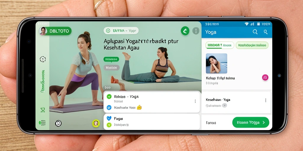 Antarmuka pengguna DBLTOTO yang menarik dengan berbagai pilihan latihan Yoga.