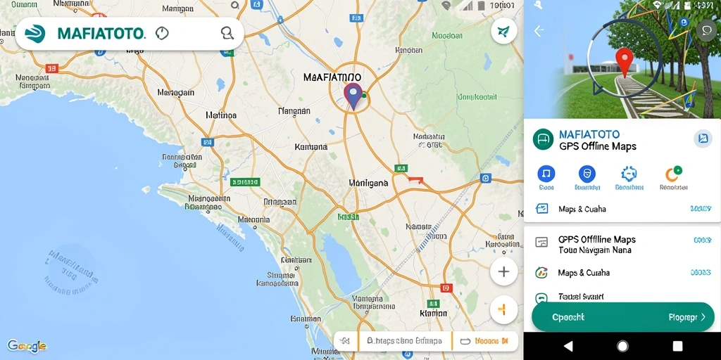 Tampilan antarmuka MAFIATOTO yang sederhana dan fungsional untuk GPS Offline Maps.